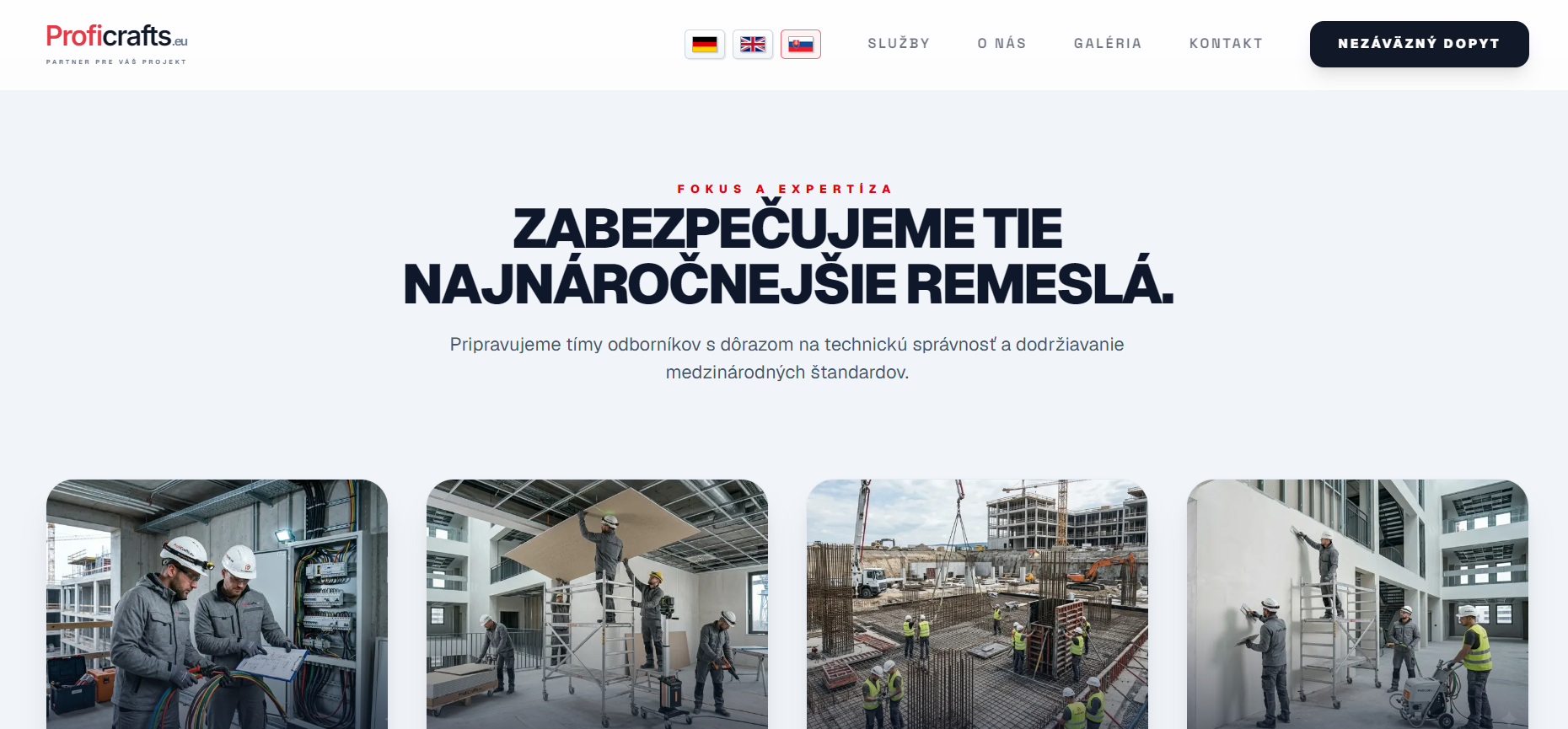 Proficrafts: viacjazyčný web remeselnej firmy